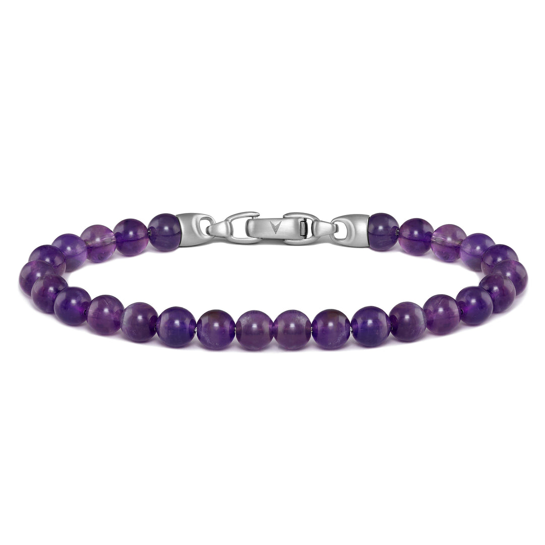 Spiritual Bead Bracelet, 6MM - Amethyst