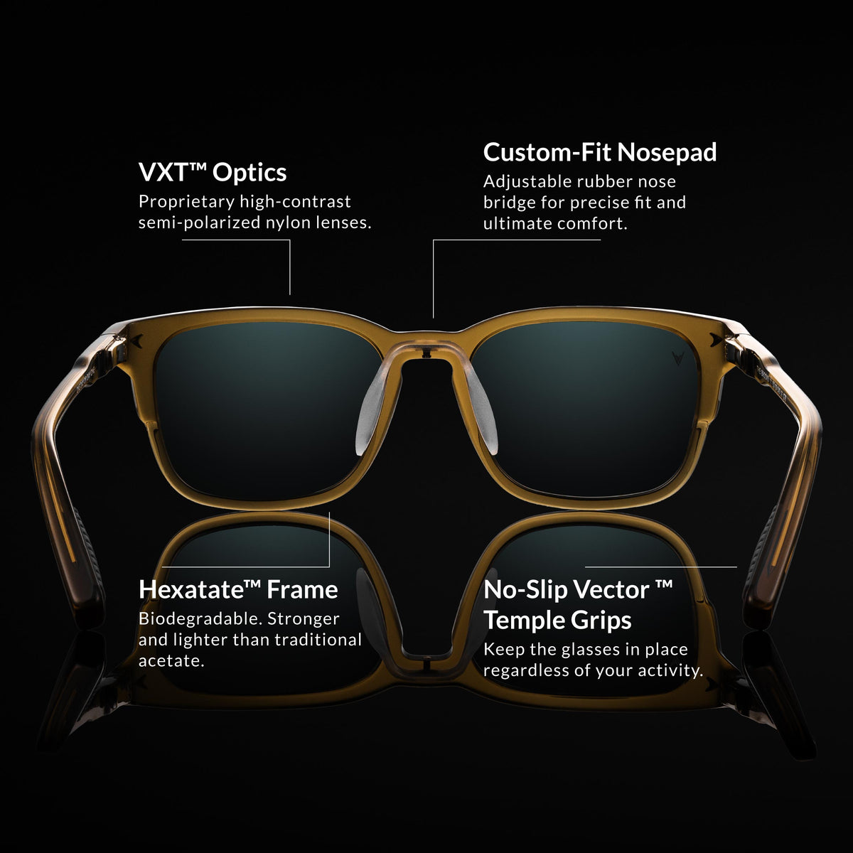 wow classic green tinted goggles Men's Sunglasses - The Brooks - Sandalwood