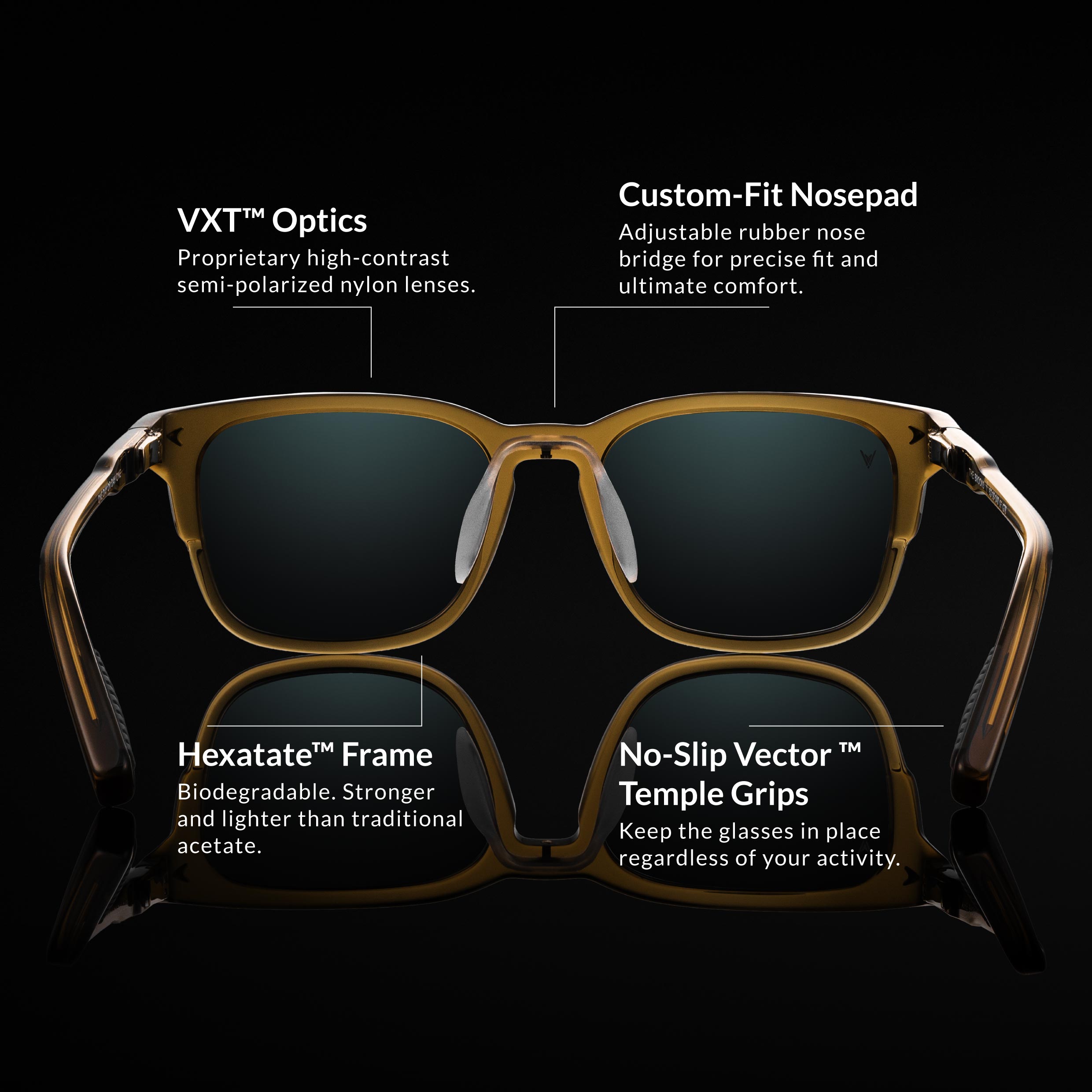 Men's Sunglasses - The Brooks - Sandalwood | Vincero Collective