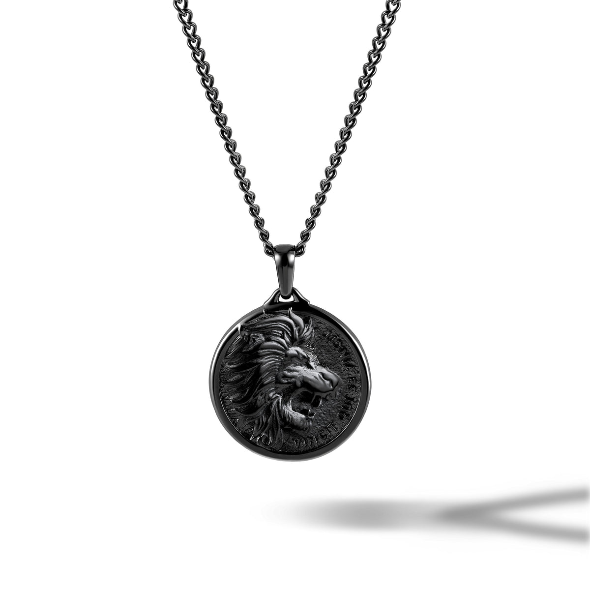 Black Stealth Lion pendant for men. 
