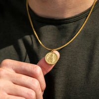 Gold Spartan pendant for men