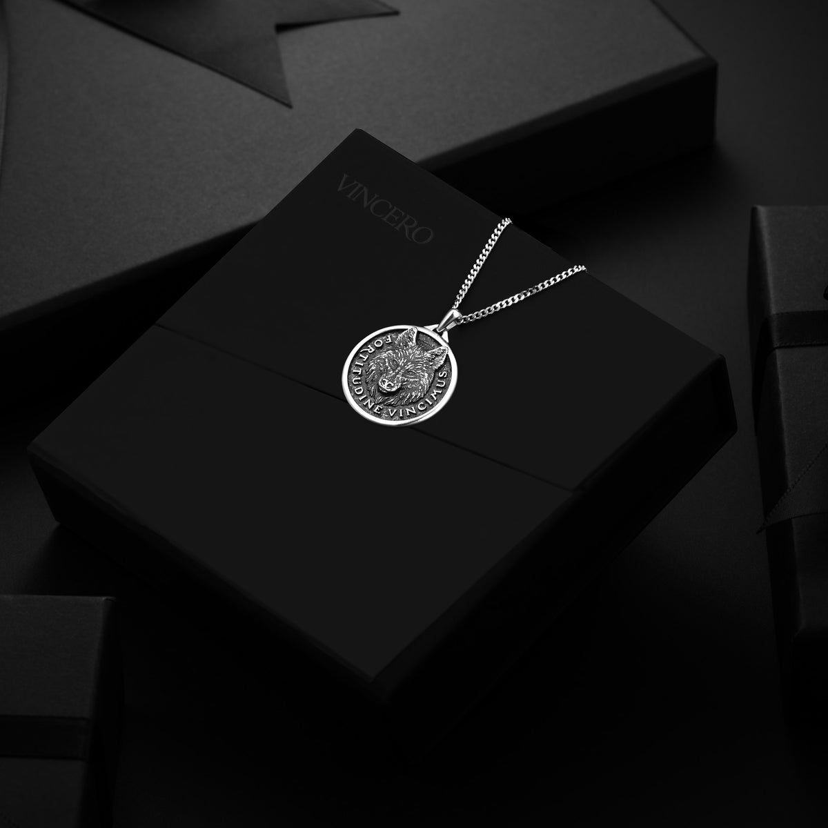 Silver Wolf Pendant For Men