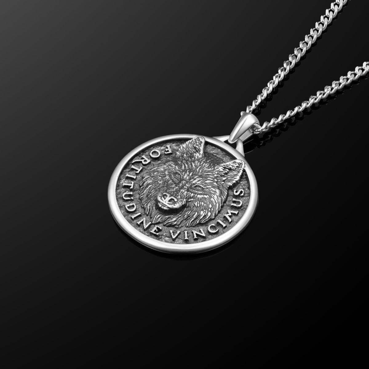Silver Wolf Pendant For Men
