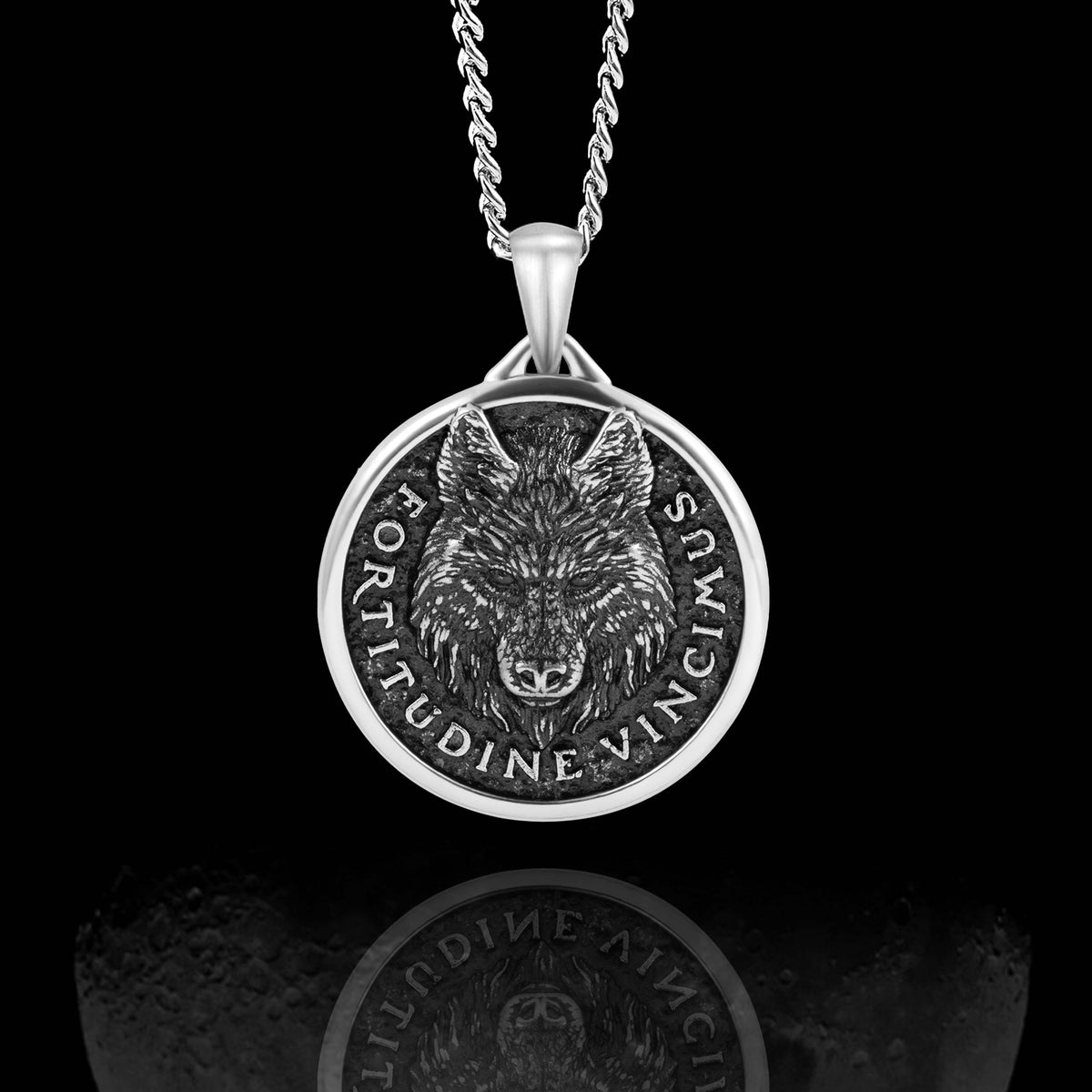 Wolf pendant for men