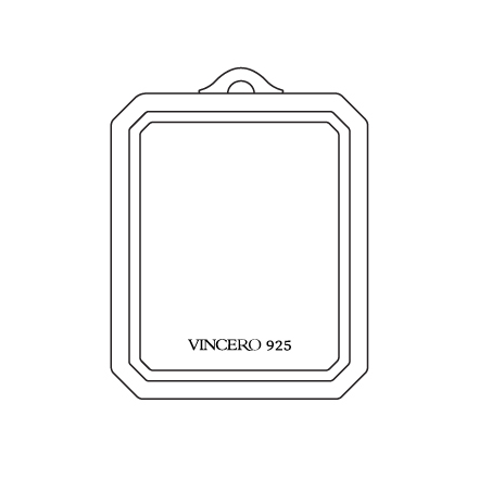 Outline of a jewelry box with 'Vincero 925' branding on a white background