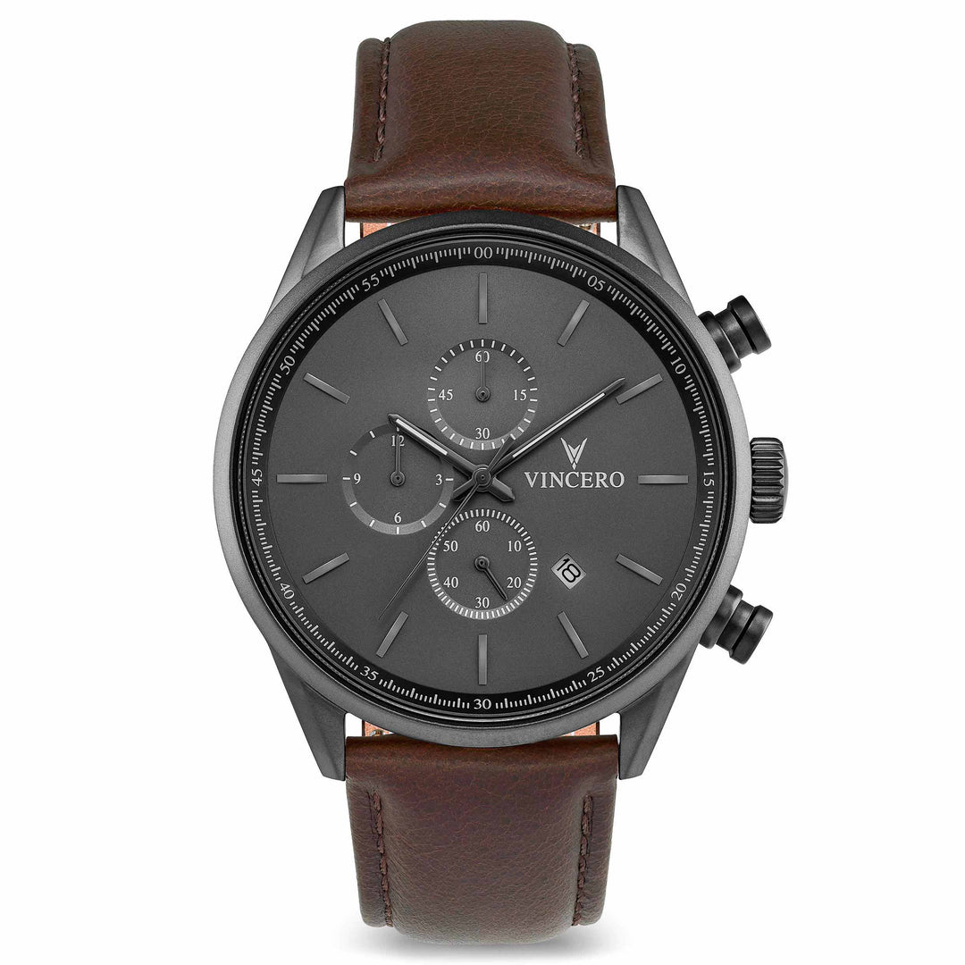 Men's Brown Leather Watch | Watches With Brown Leather Strap | Vincero Collective Men's Brown Leather Watch | Watches With Brown Leather Strap | Vincero Collective