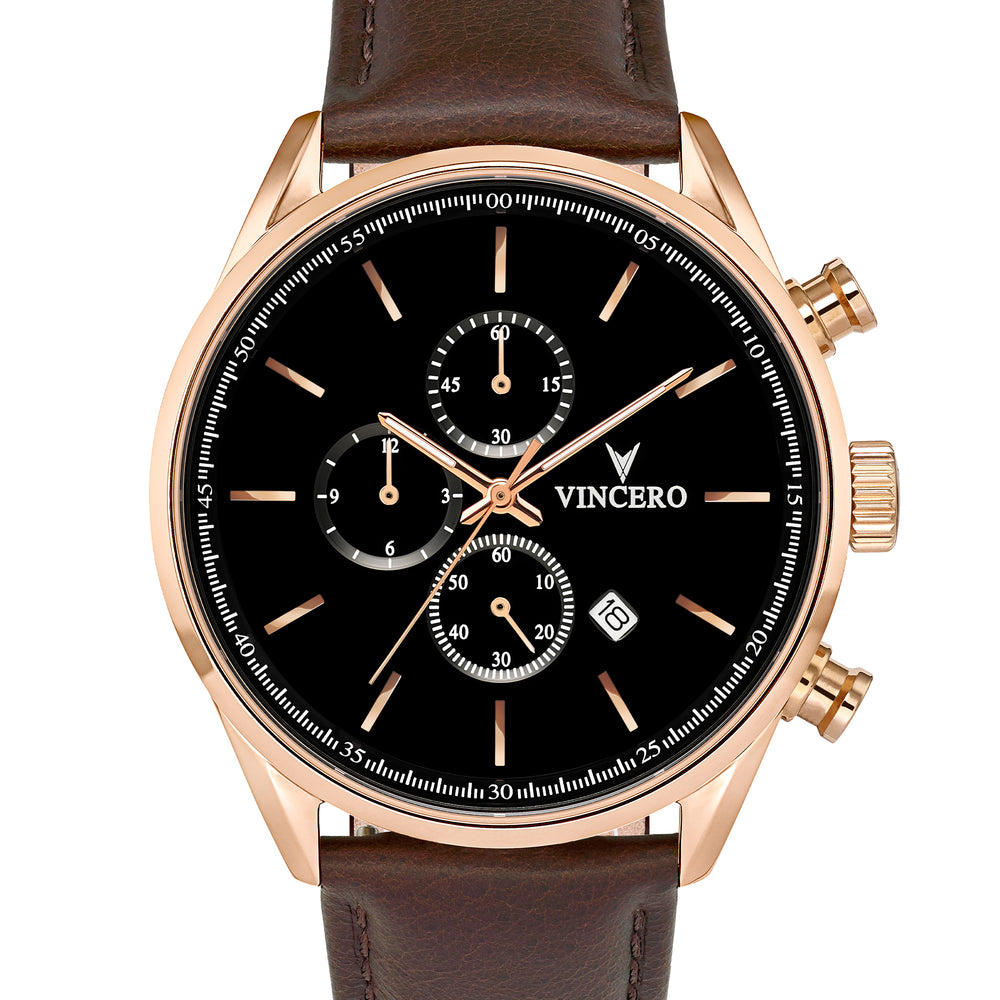 Mens rose gold outlet chronograph watch