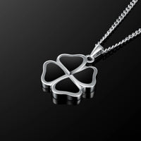 Clover Pendant - Silver Onyx