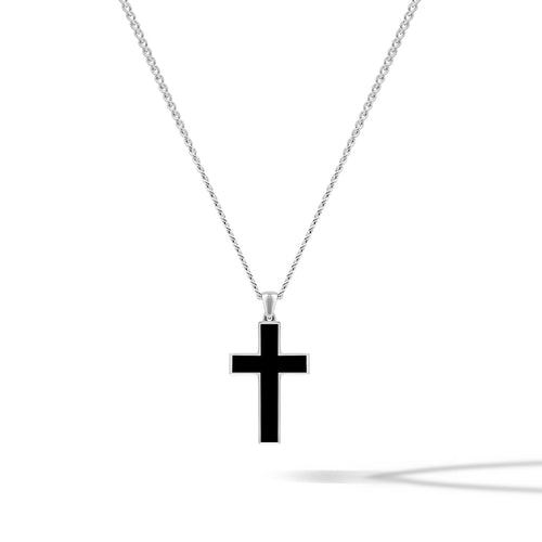 Stone Cross (Large) - Black Onyx