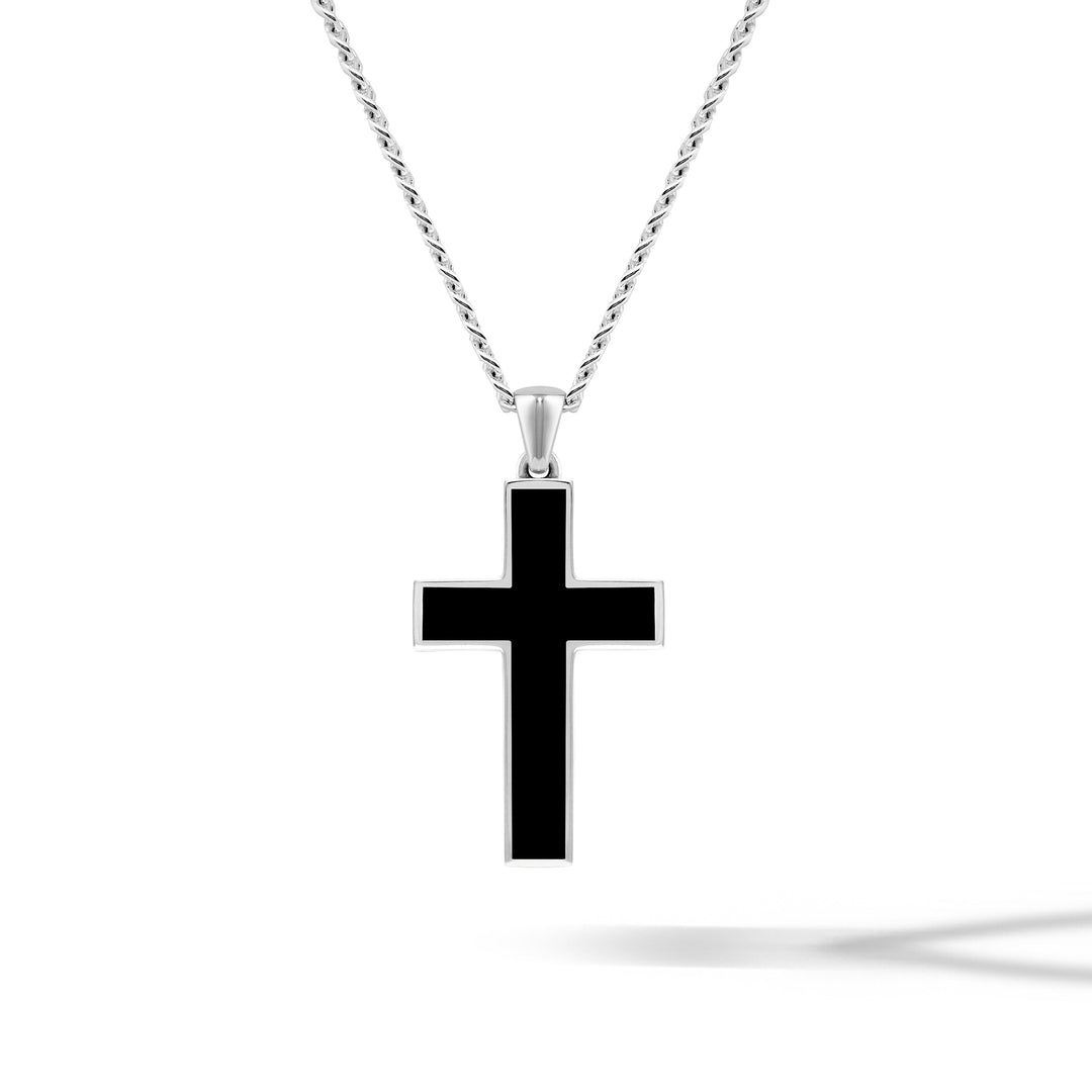 Stone Cross (Large) - Black Onyx