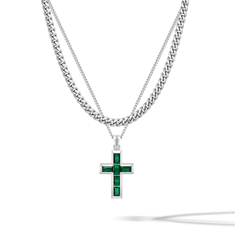 Gemstone Cross - Emerald Set