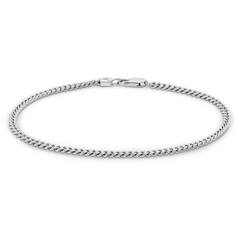 Curb Chain Bracelet, 3MM - Sterling Silver