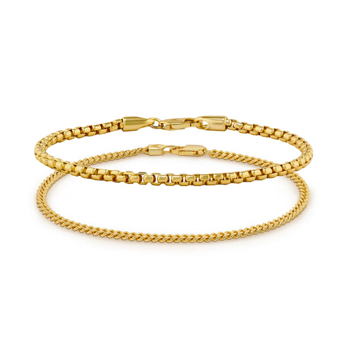 Chain Bracelet Set - Gold