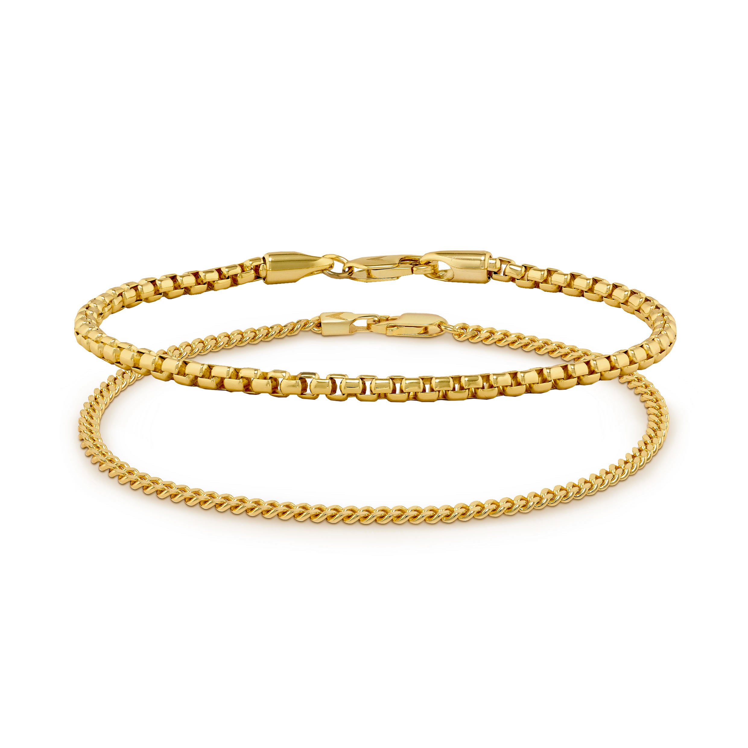 Chain Bracelet Set - Gold Set | Vincero Collective