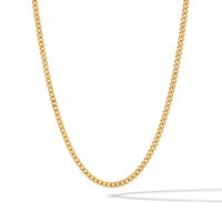 Curb Chain Necklace, 3MM - Gold