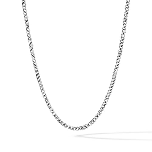 Curb Chain Necklace, 3MM - Sterling Silver