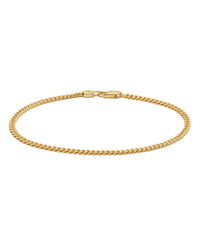 Curb Chain Bracelet, 3MM - Gold