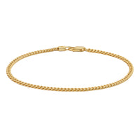 Curb Chain Bracelet, 3MM - Gold
