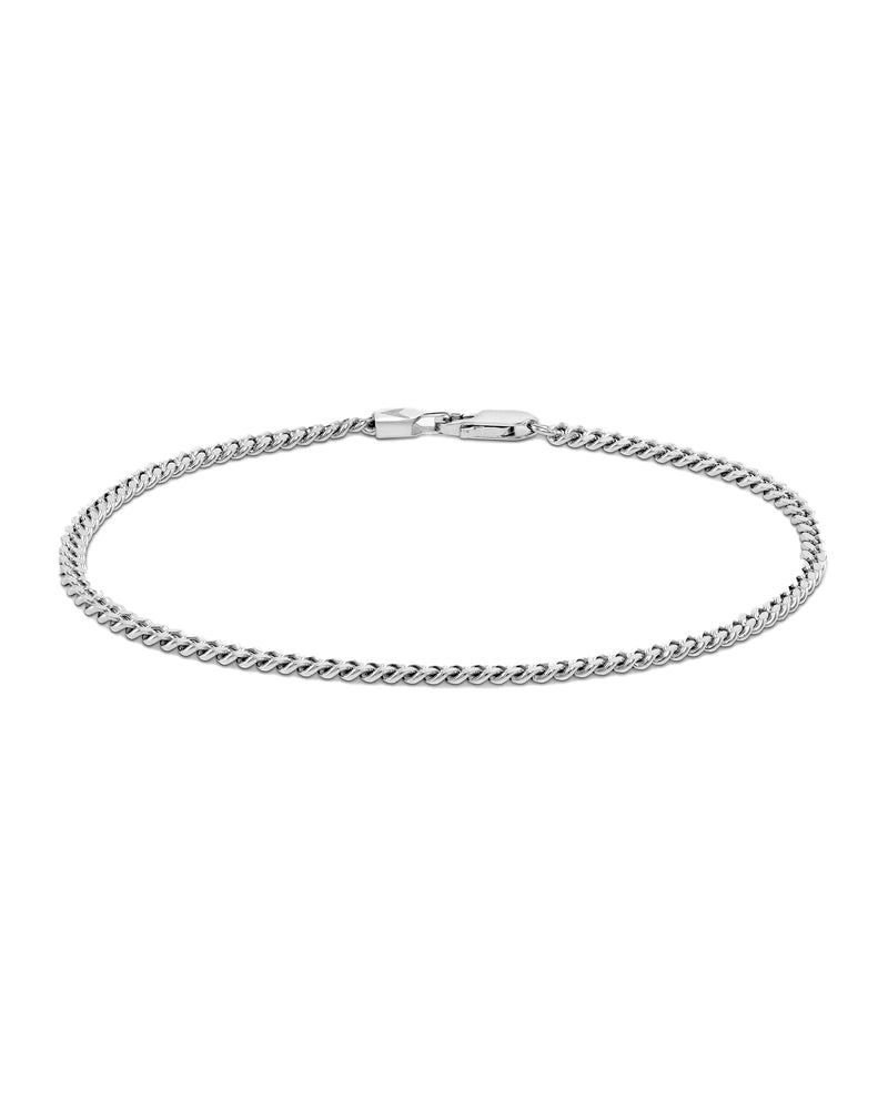Curb Chain Bracelet, 3MM - Sterling Silver
