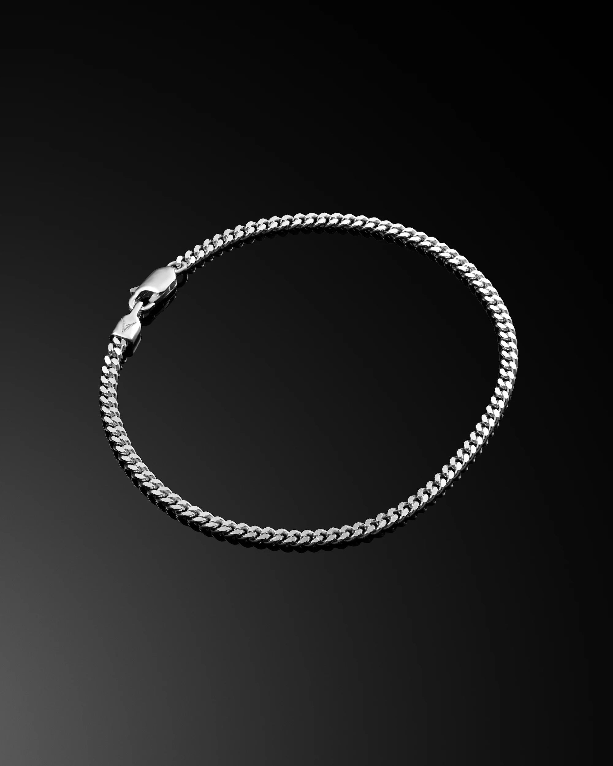 Men's Curb Chain Bracelet - Sterling Silver | Vincero Collective