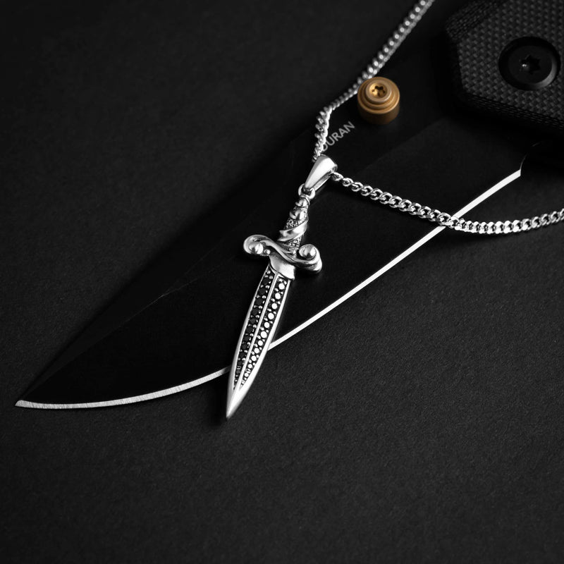 Dagger Pendant - Black Onyx