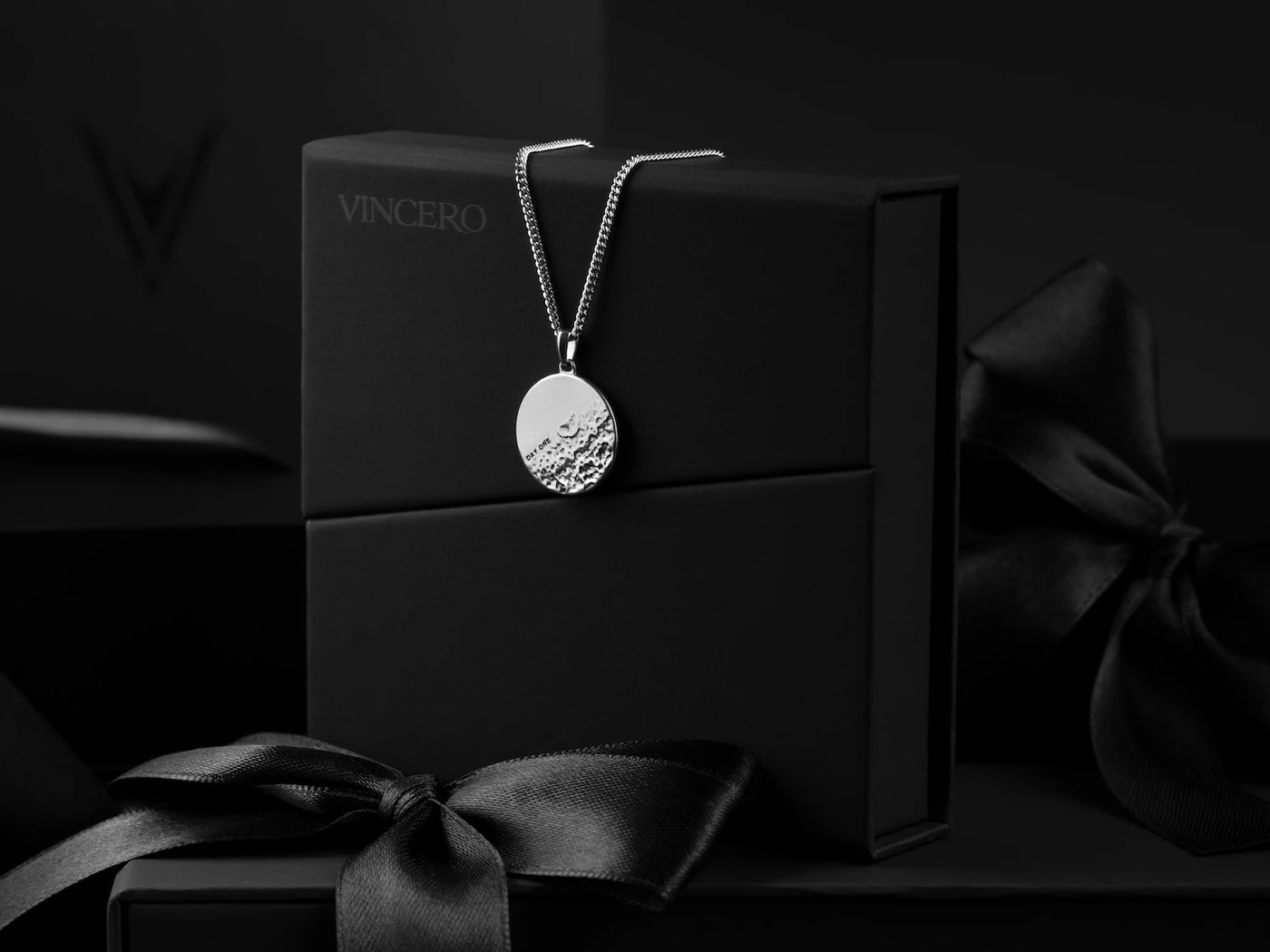 Day One Necklace For Men on black