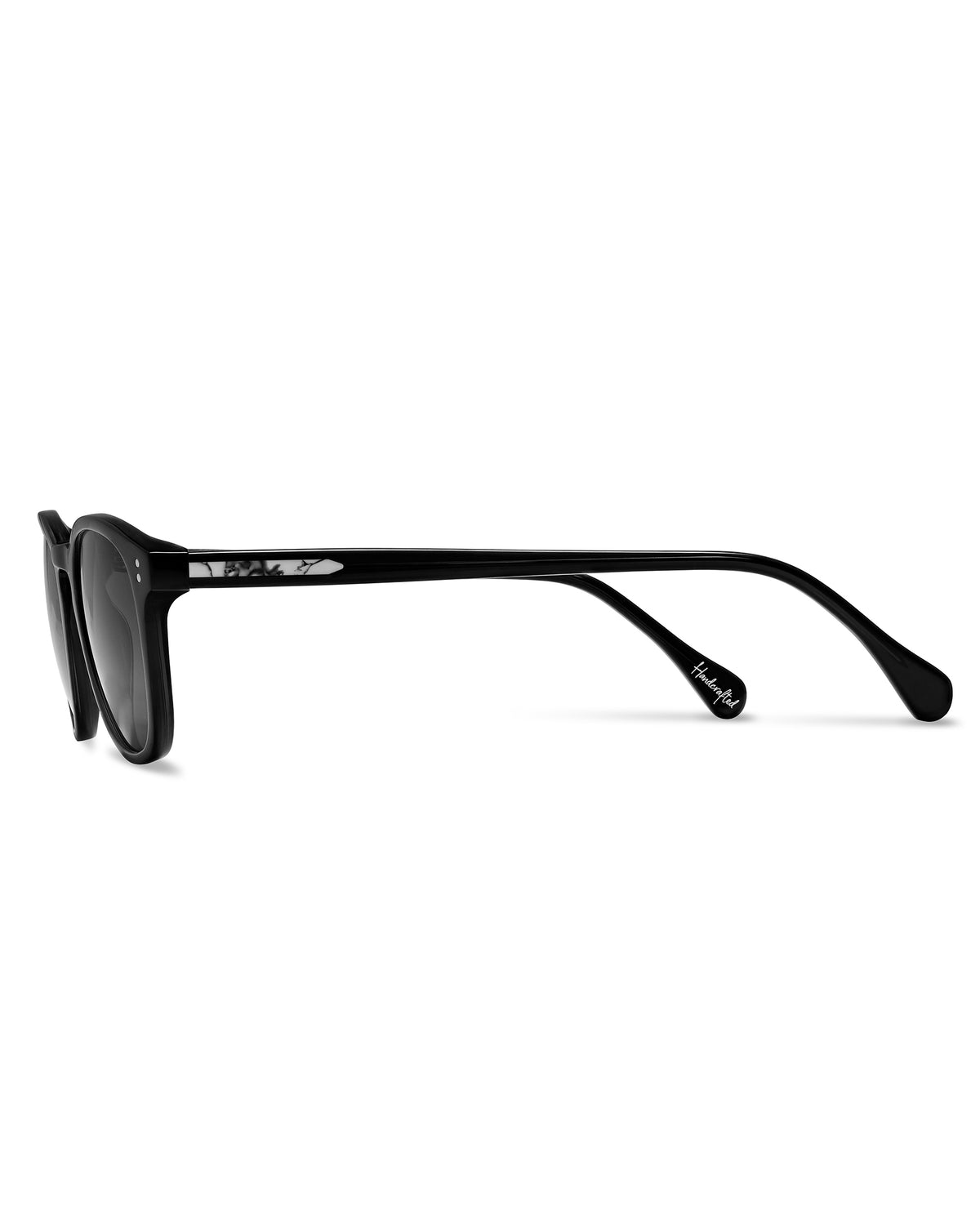 Black sunglasses on a white background