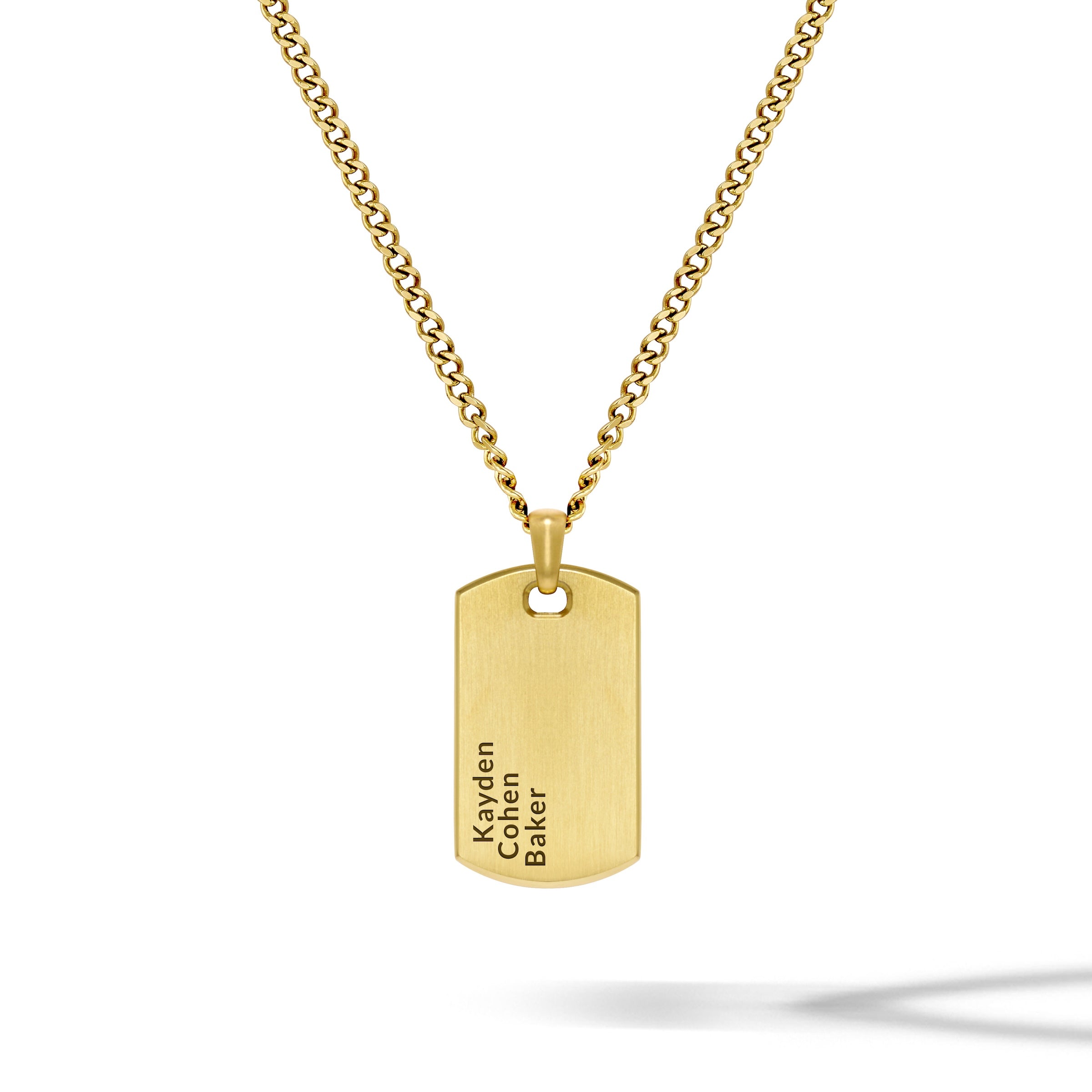 Beveled Tag Pendant - 14K Gold | Vincero | Vincero Collective