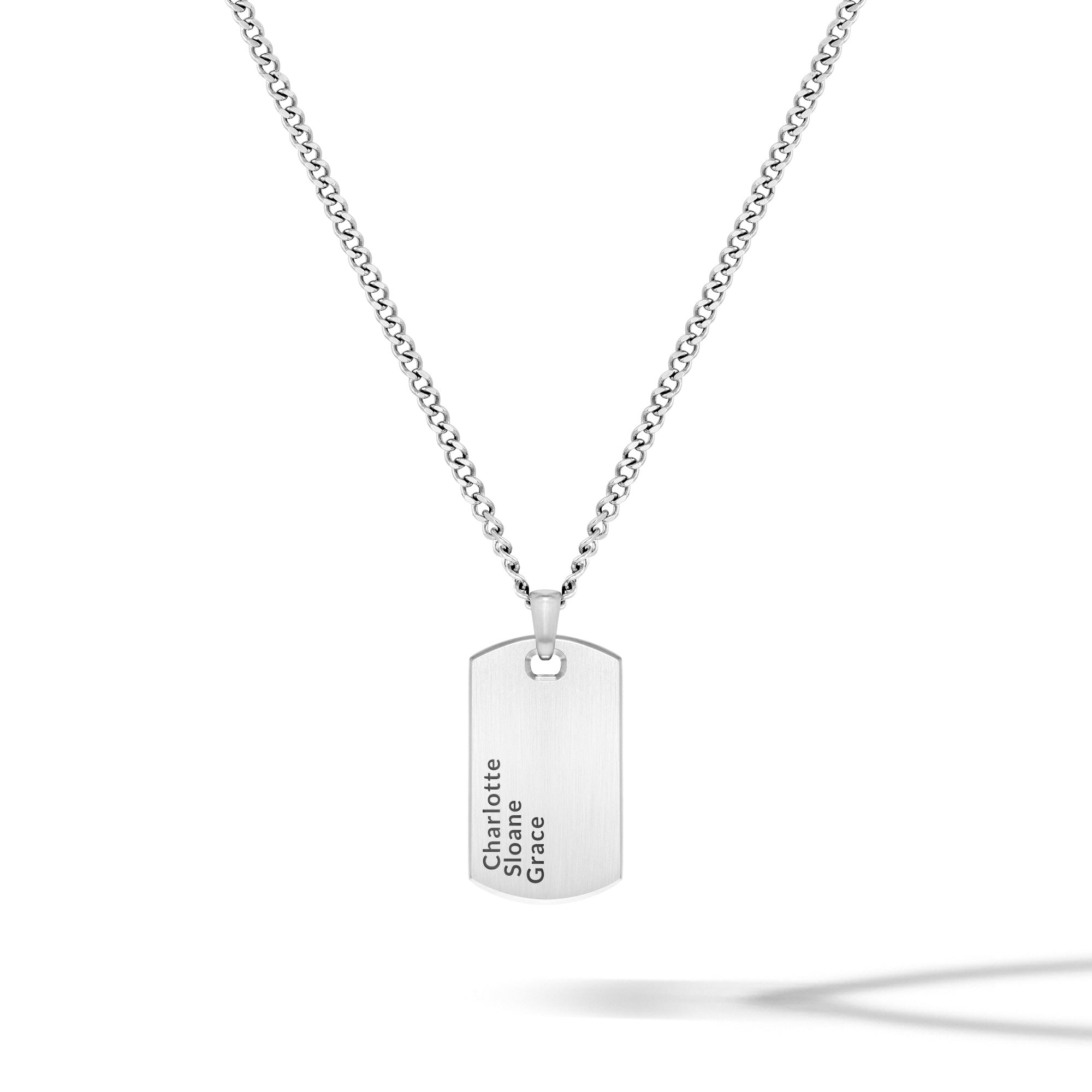 Beveled Tag Pendant - Silver | Vincero | Vincero Collective