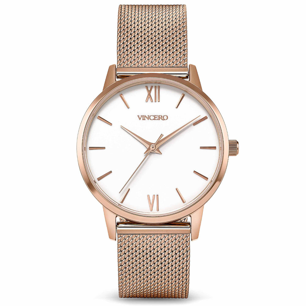 Rose Gold Cable Band Geneva Women's Petite Bangle Watch – ShowTime  Collection