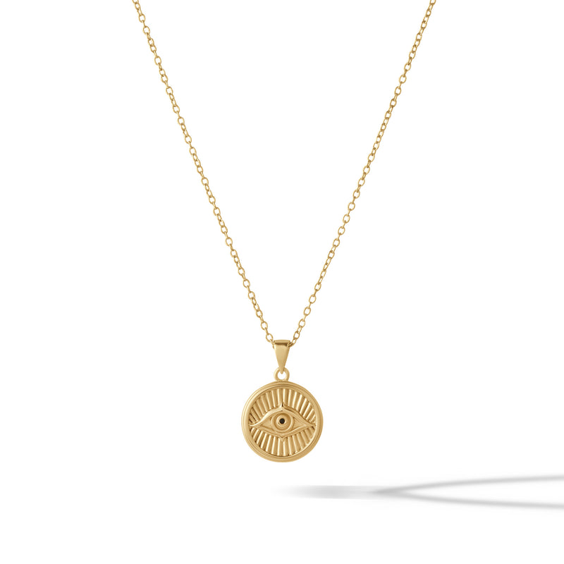 Courage: Evil Eye Necklace - Gold
