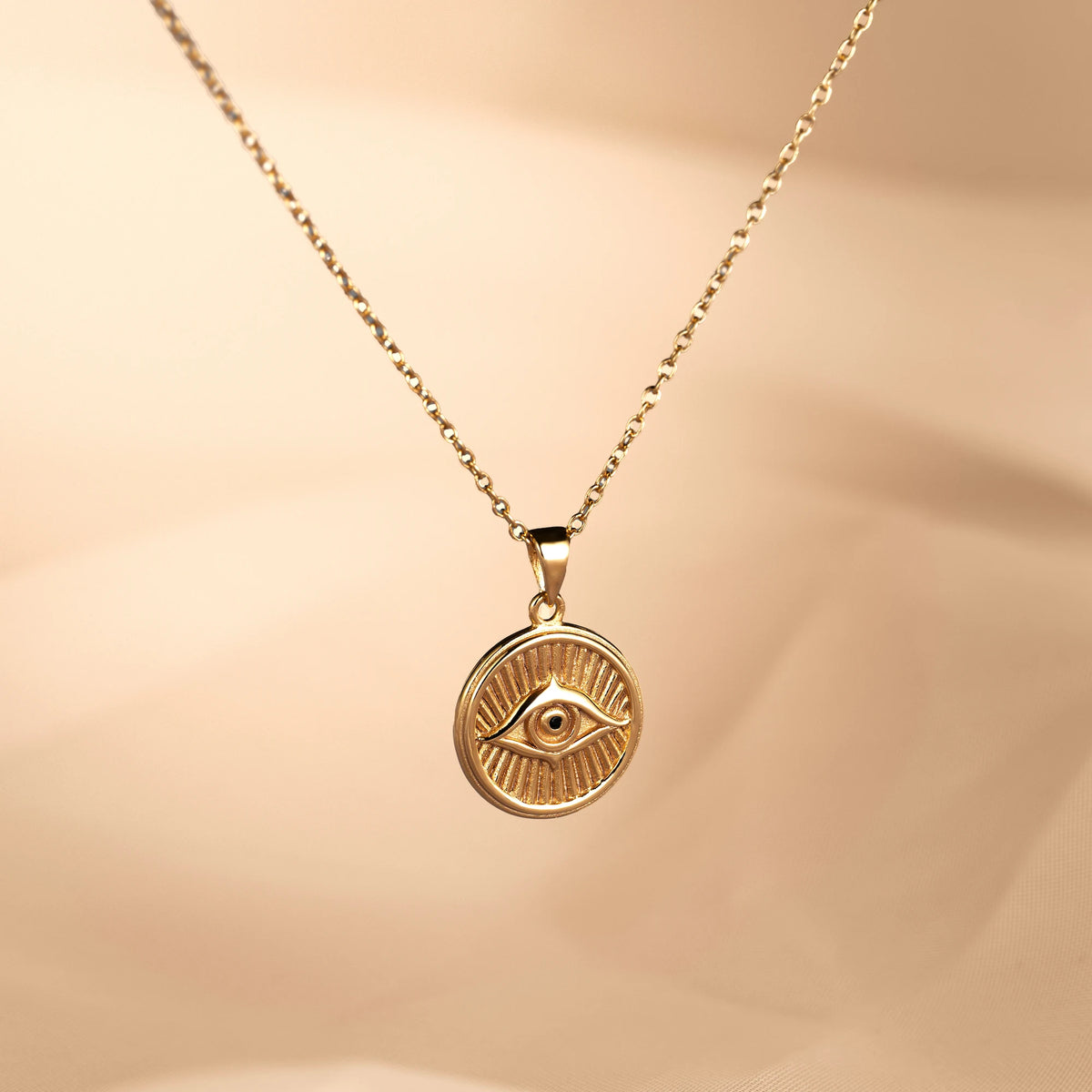 Courage: Evil Eye Necklace - Gold
