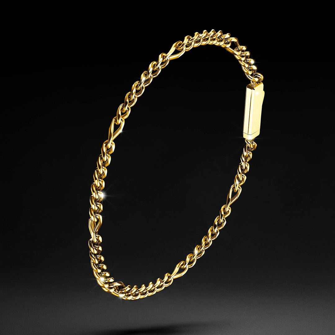Figaro Chain Bracelet, 3mm - 14K Goldhover image