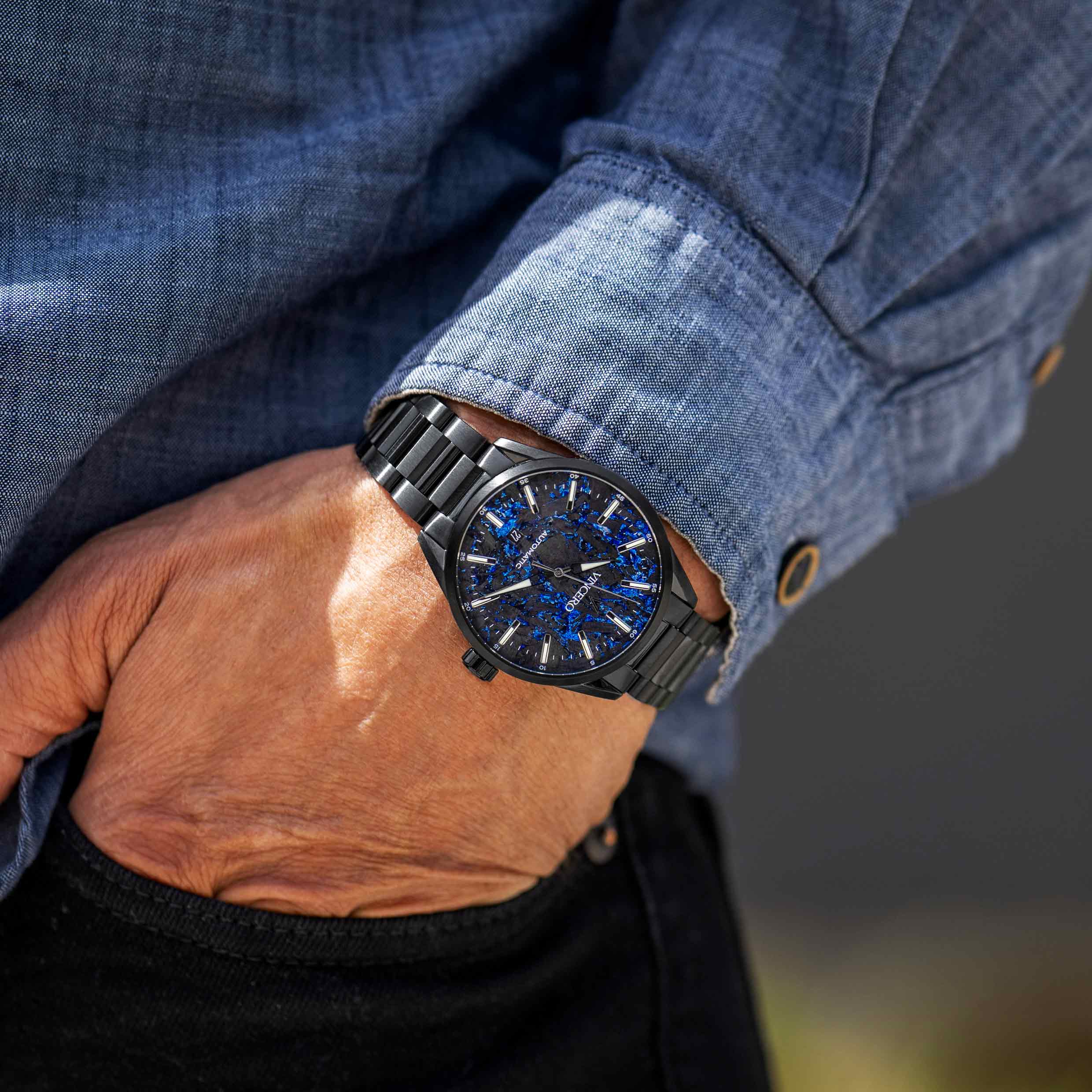 Forged Carbon Father's Edition - Blue Ember | Vincero Collective