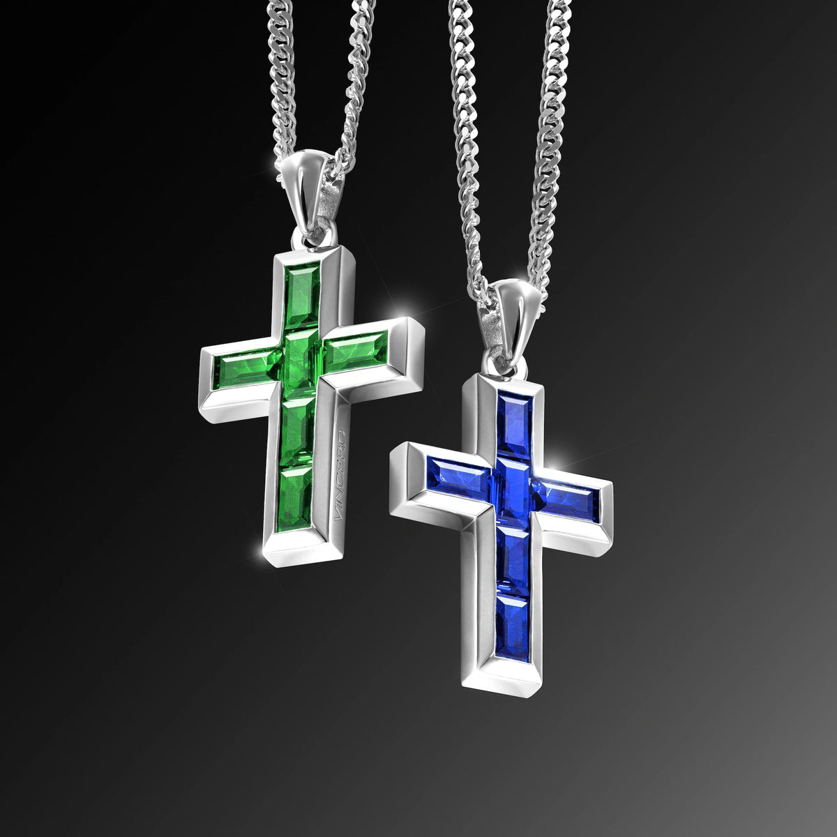 Sapphire blue cross for men 