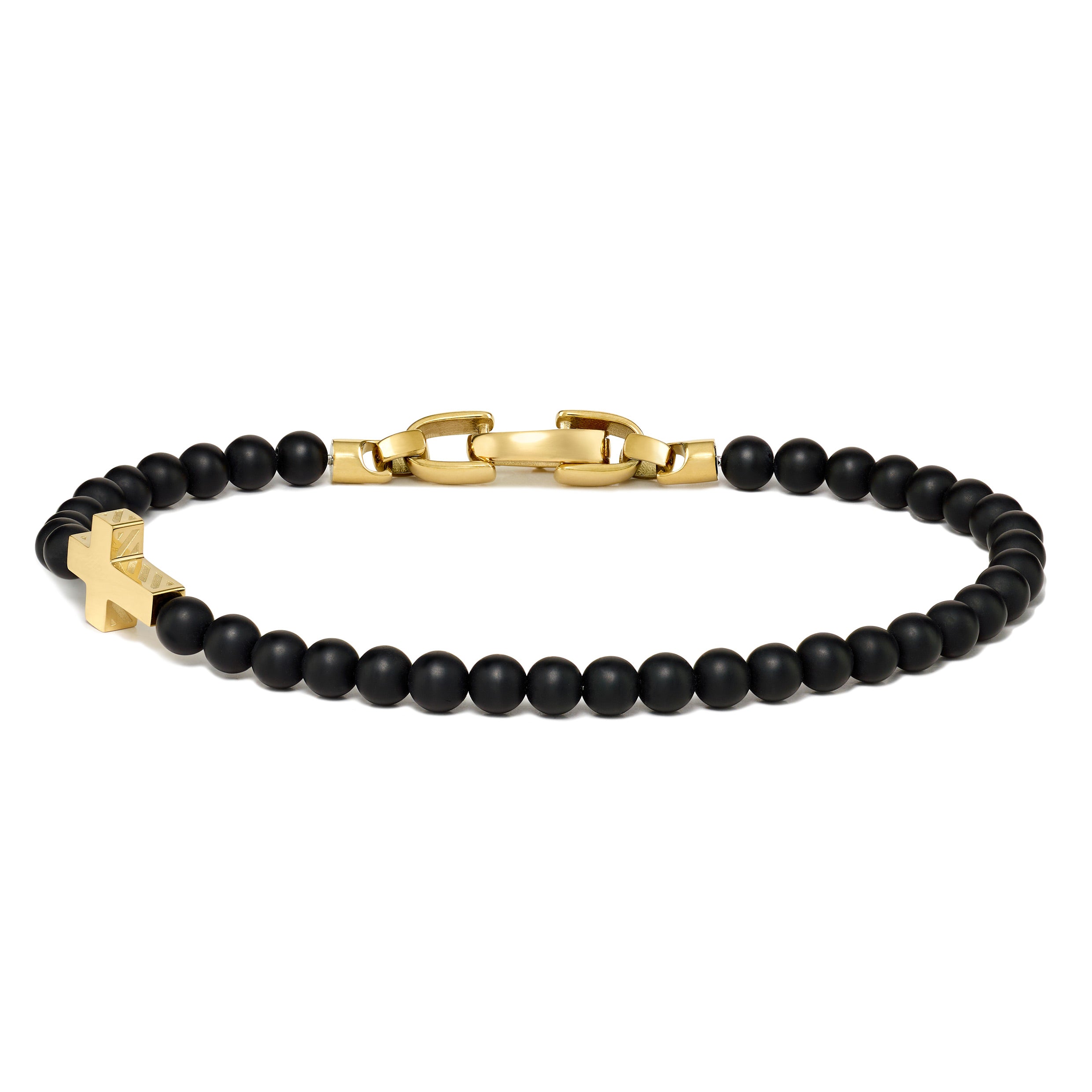 Men's Black Onyx Cross Bracelet | Vincero Collective