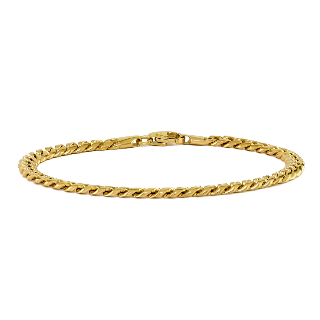 Cuban Chain Bracelet, 5MM - 14K Gold