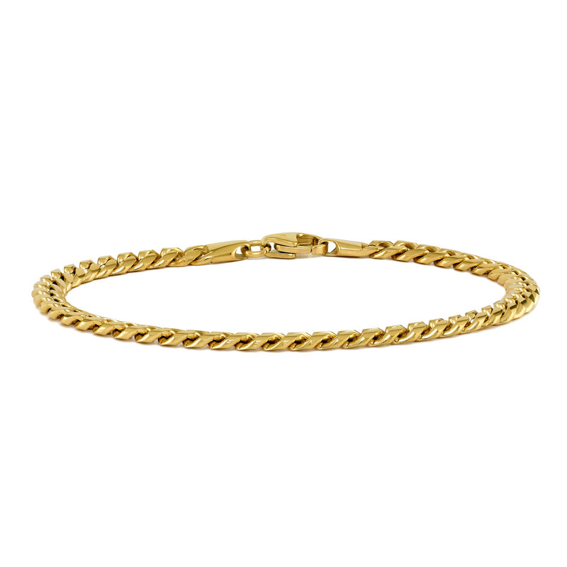 Cuban Chain Bracelet, 5MM - 14K Gold