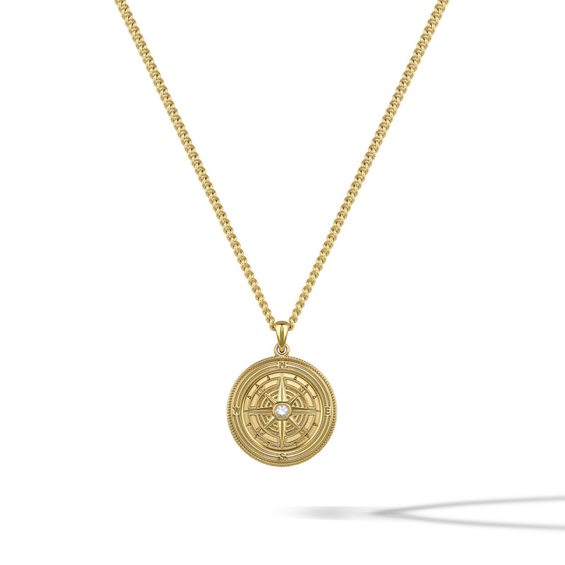 Compass Pendant - 14K Gold