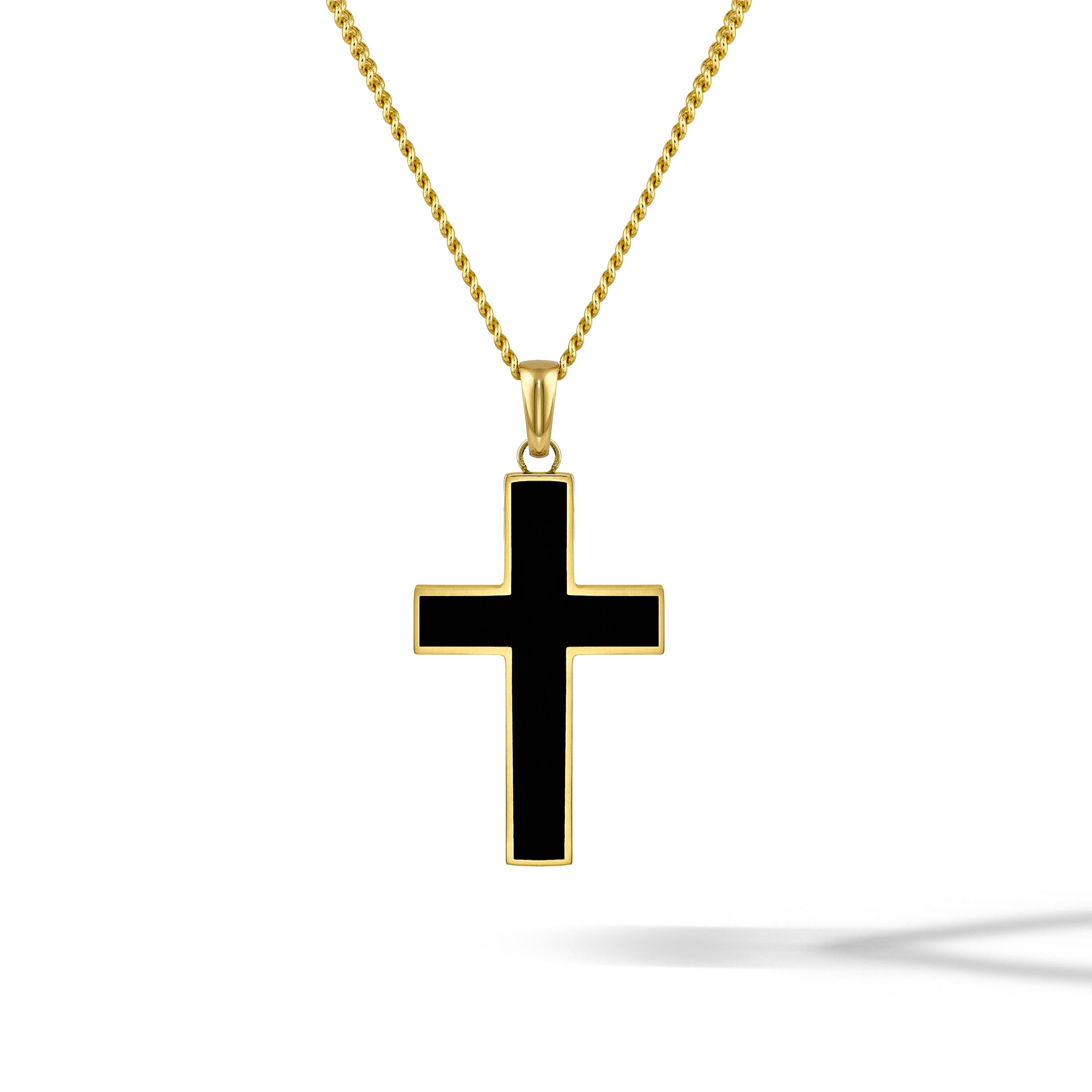 The Cross Pendant - 14K Gold Onyx (Large) | Vincero | Vincero