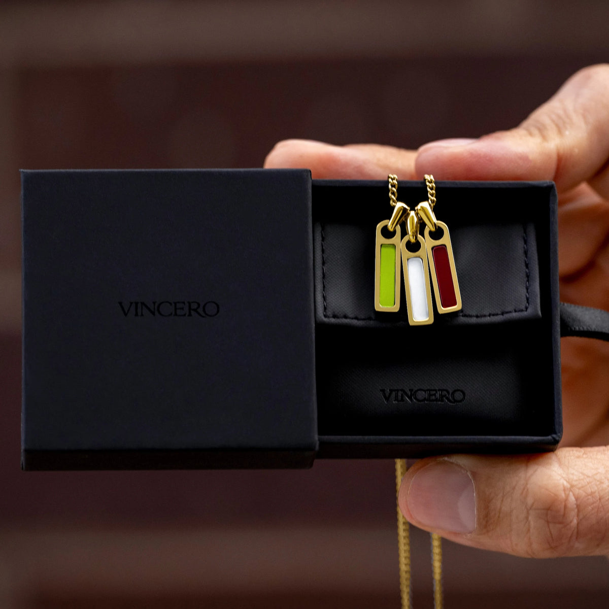 Birthstone Tag Pendant - 14K Gold