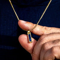 Birthstone Tag Pendant - 14K Gold