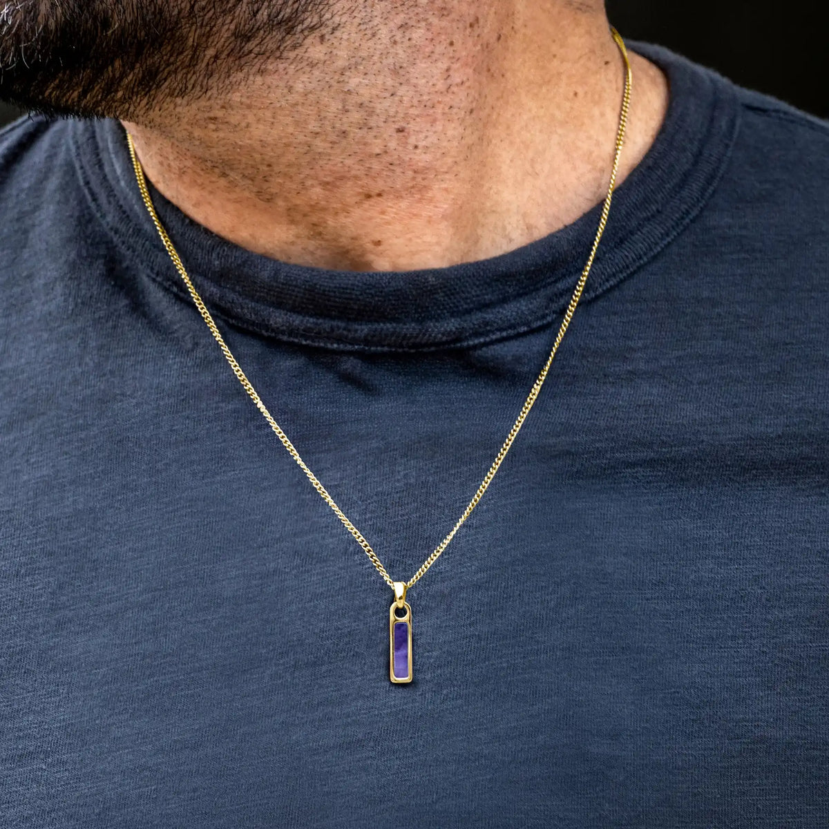 Birthstone Tag Pendant - 14K Gold