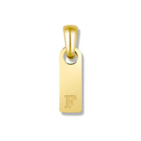 Initial Tag Pendant - 14K Gold