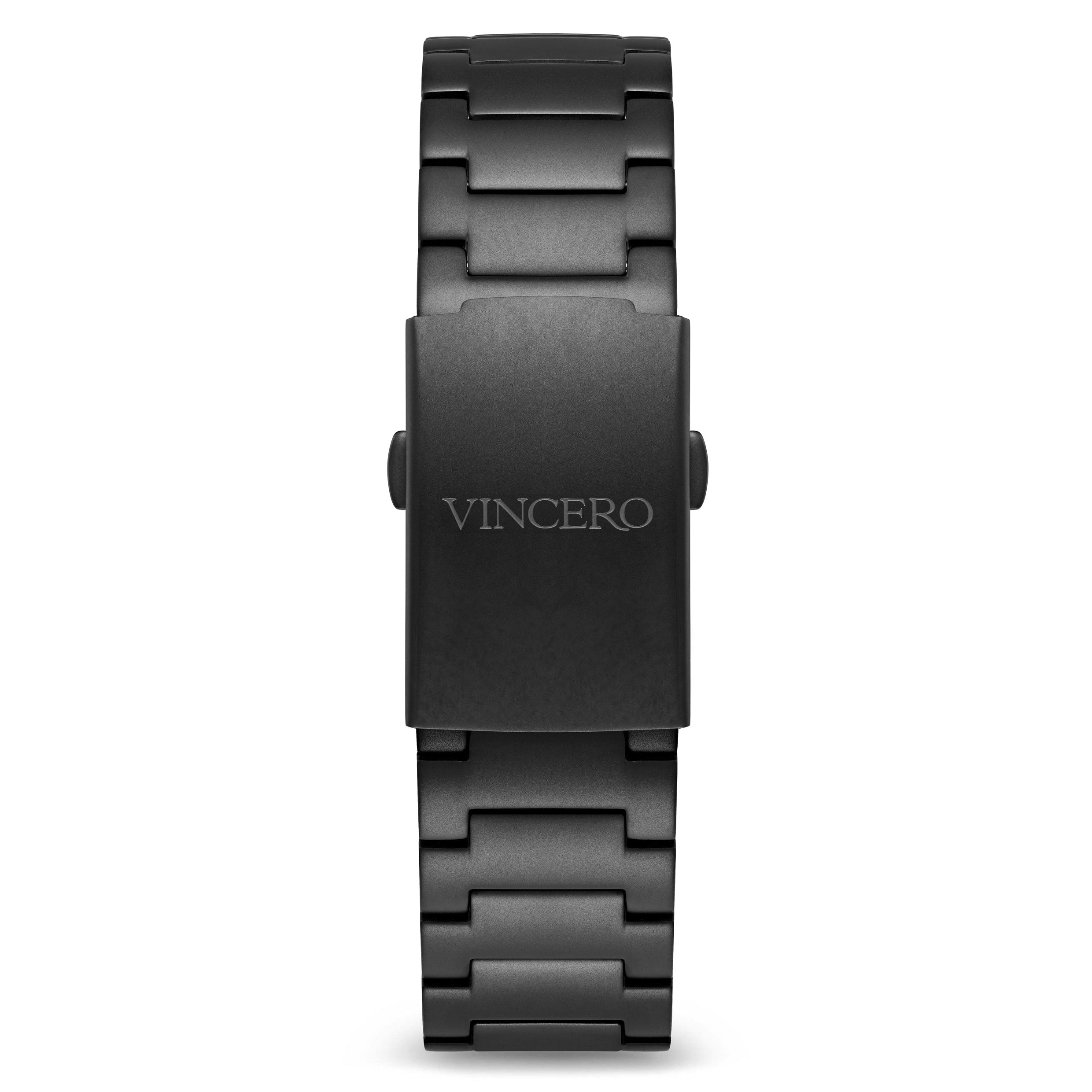 Men's 22mm Black deals Silver Watch Strap Band