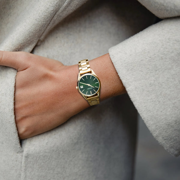 Green face gold watch sale