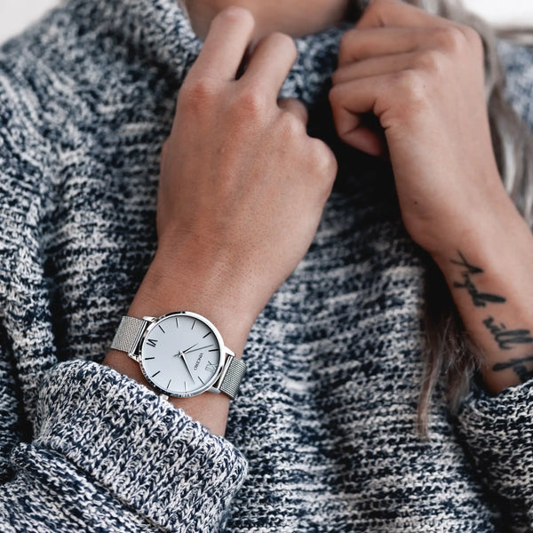 Eros Mesh Petite - Silver + Whitehover image