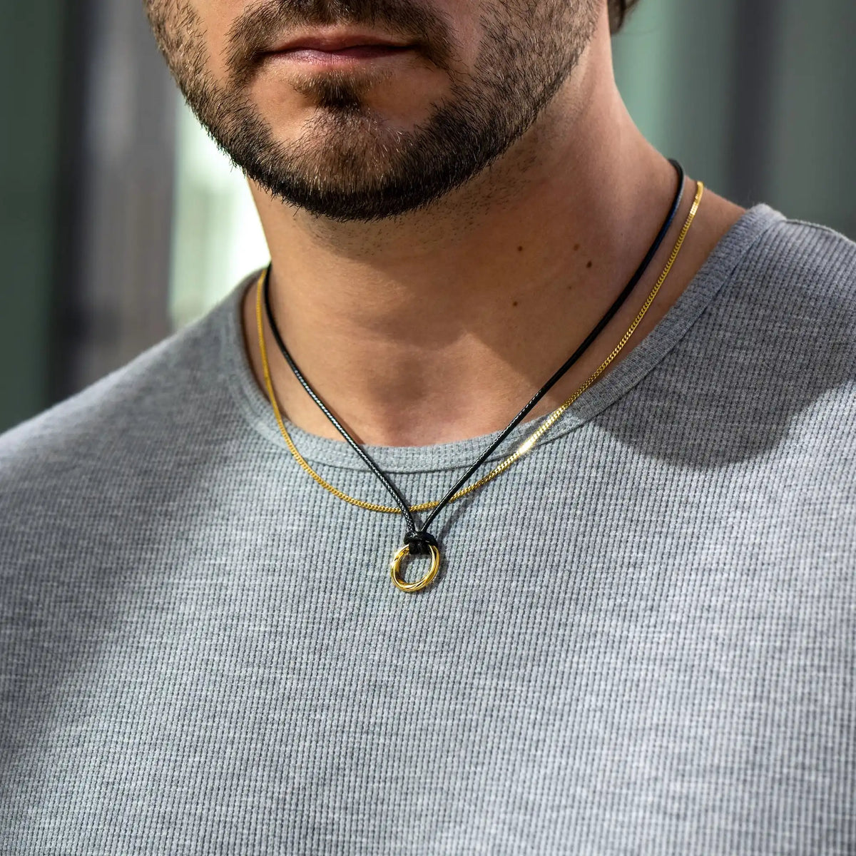 Gold Kairos Infinity Pendant For Men
