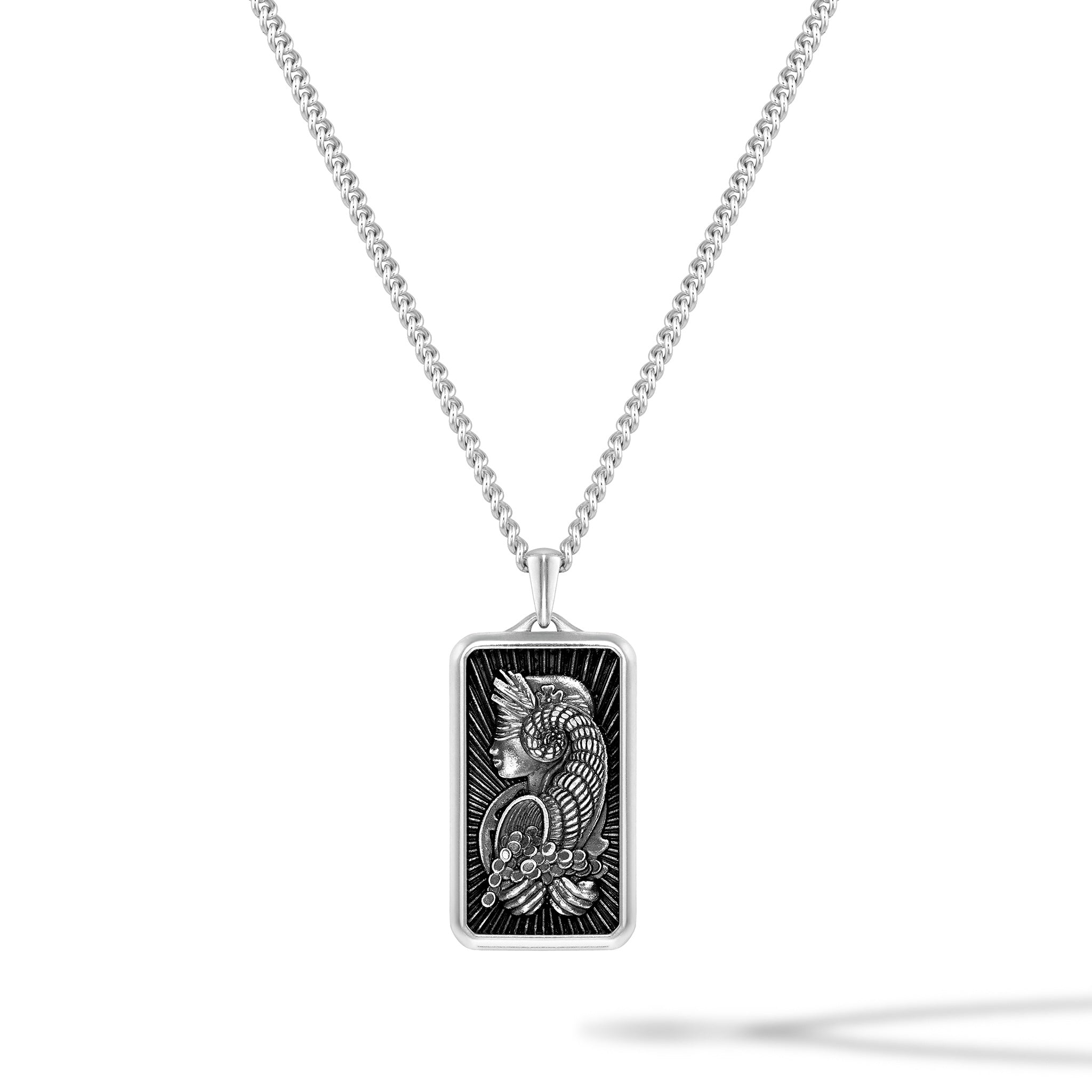 希少 UNDERCOVER PICK NECKLACE SILVER 925 Sideways Sterling Silver Guitar Pick Shaped Necklace Engraved