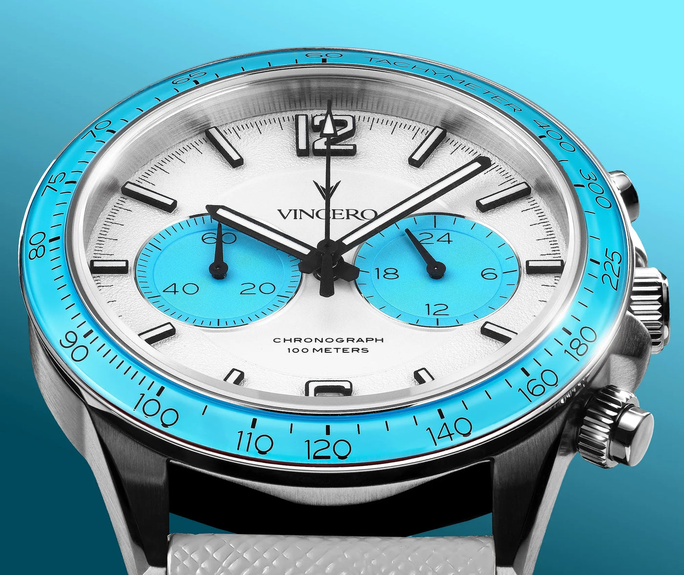 Up close with the Neon Capri men's chronograph watch 